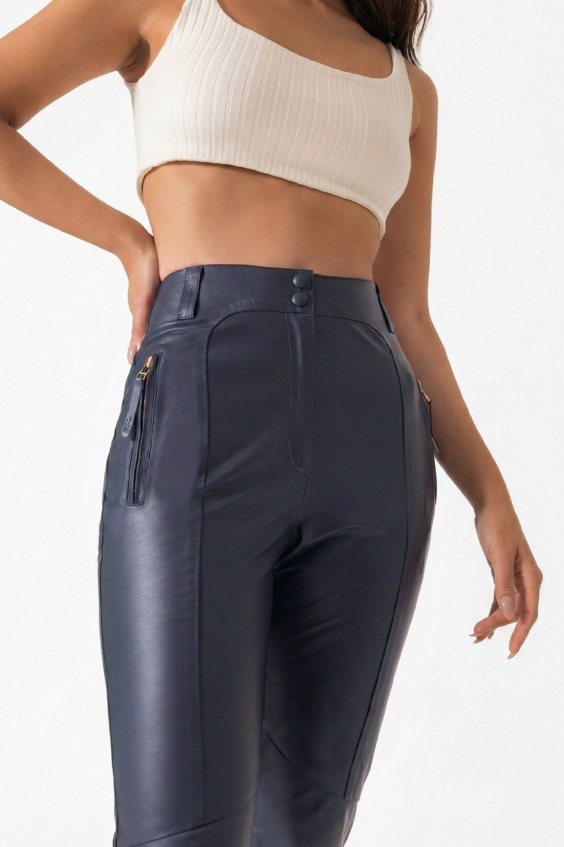 Calça de Couro Louise Marinho