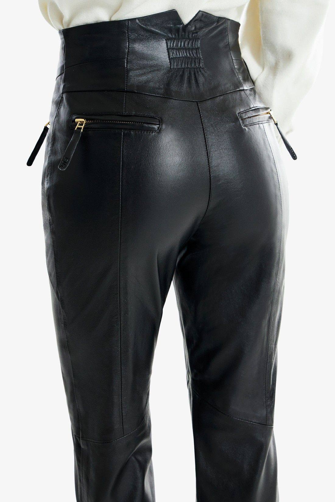 Calça de Couro Legítimo Jolie Preto