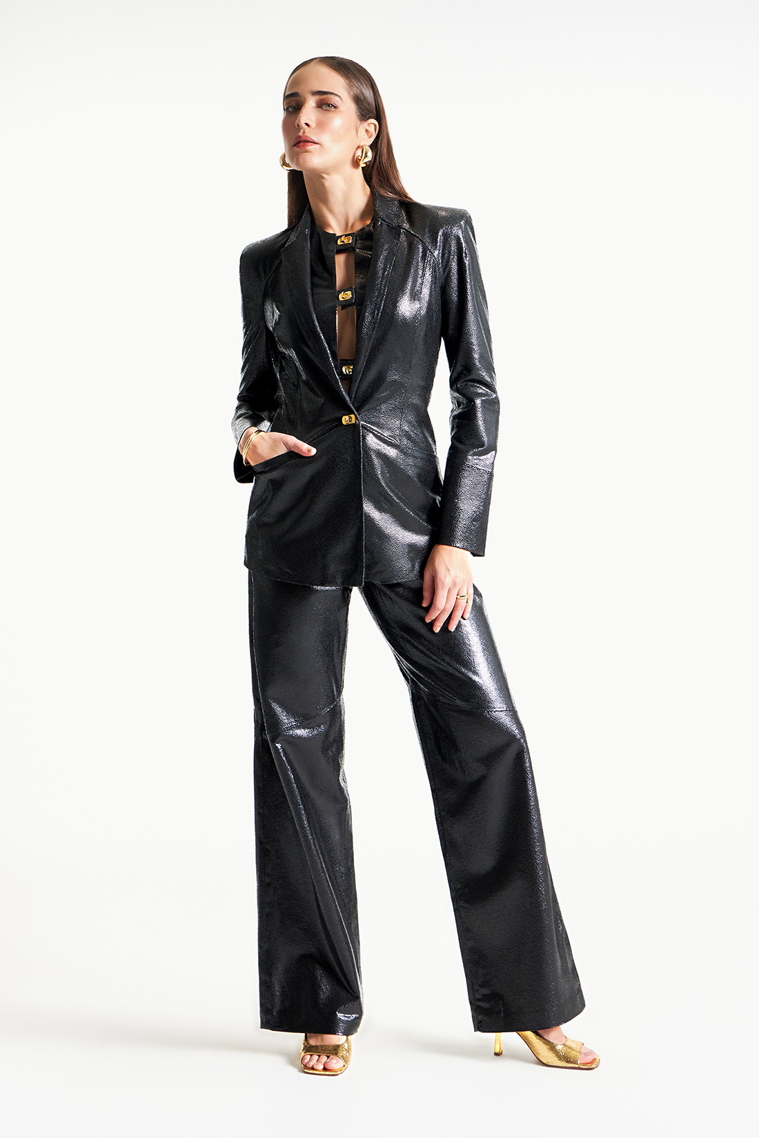 Blazer de Couro Kimmy