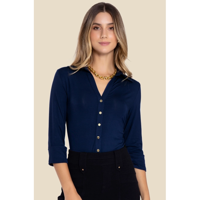 Camisa Milão Navy (ref 374f)