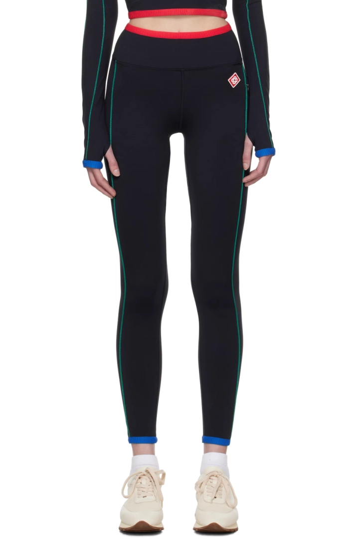 Casablanca Black Contrast Trim Sport Leggings (ref baac)
