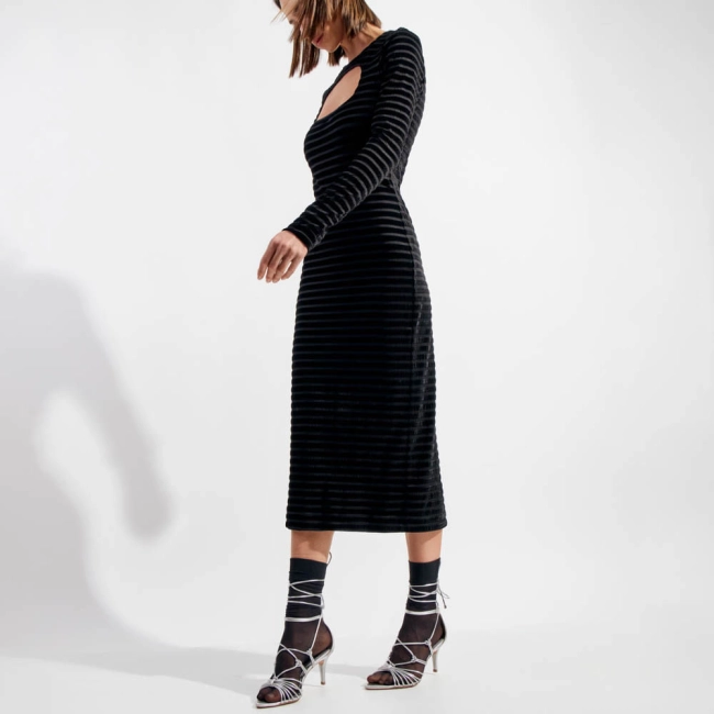 Vestido Veludo Listra Lolla (ref 67a7)