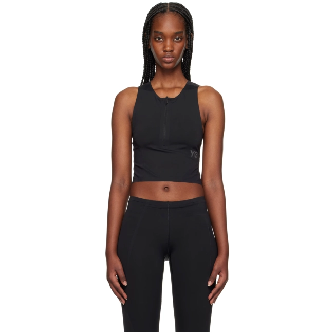 Y3 Black Run Sports Top (ref ac4c)