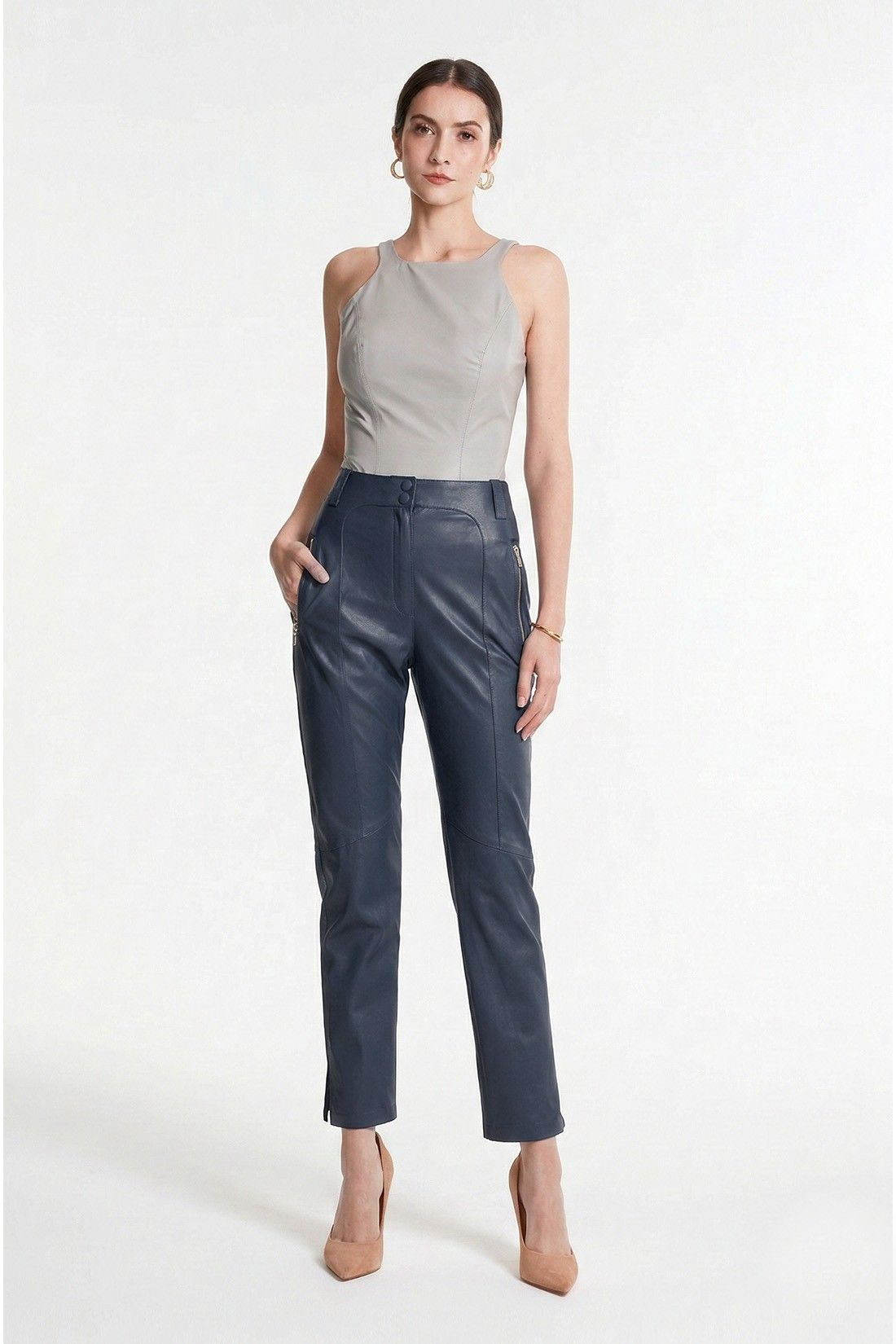 Calça de Couro Louise Marinho
