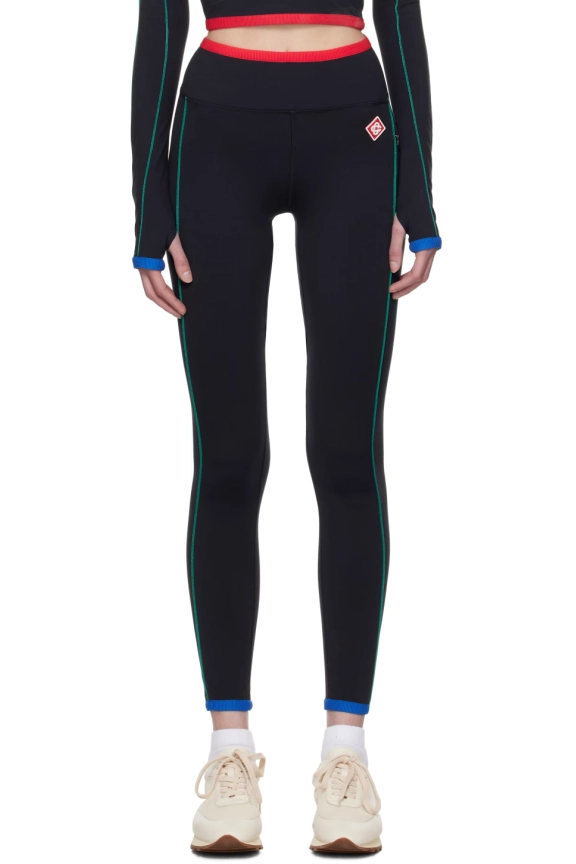 Casablanca Black Contrast Trim Sport Leggings (ref f851)