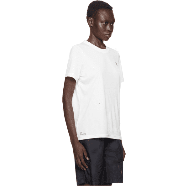 On White Pace-T Short Sleeve Sport Top (ref c1c2)
