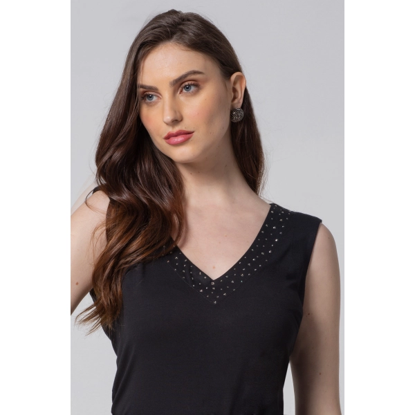 Top Black com Swa Diamond (ref 22ca) Top Black com Swa Diamond (ref 22ca)