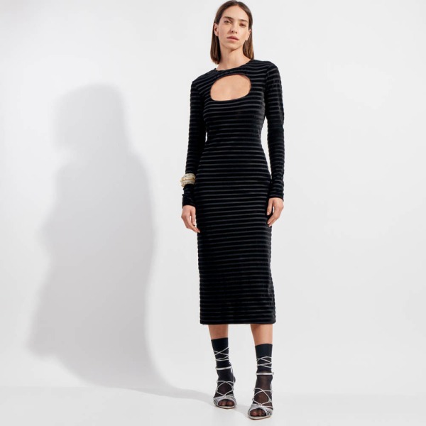 Vestido Veludo Listra Lolla (ref 67a7)