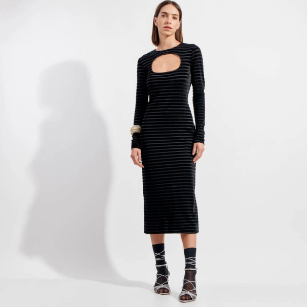 Vestido Veludo Listra Lolla (ref 67a7)