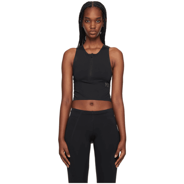 Y3 Black Run Sports Top (ref ac4c)