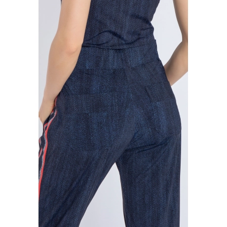 Calça Dark Jeans com Rouge (ref c327) Calça Dark Jeans com Rouge (ref c327)